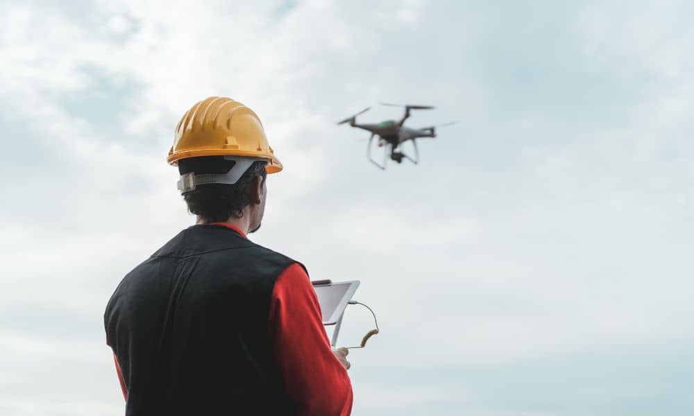 drone lidar mapping - ALTA SURVEY Ohio Drone operator performing LiDAR mapping survey for land development.