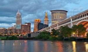 Cleveland Ohio skyline and commercial buildings—ALTA surveys are essential for urban property transactions.